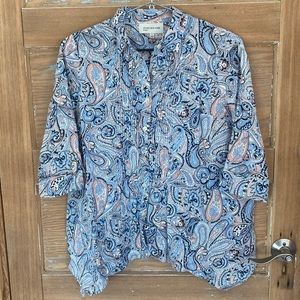 Jones New York 100% Linen Button-Up